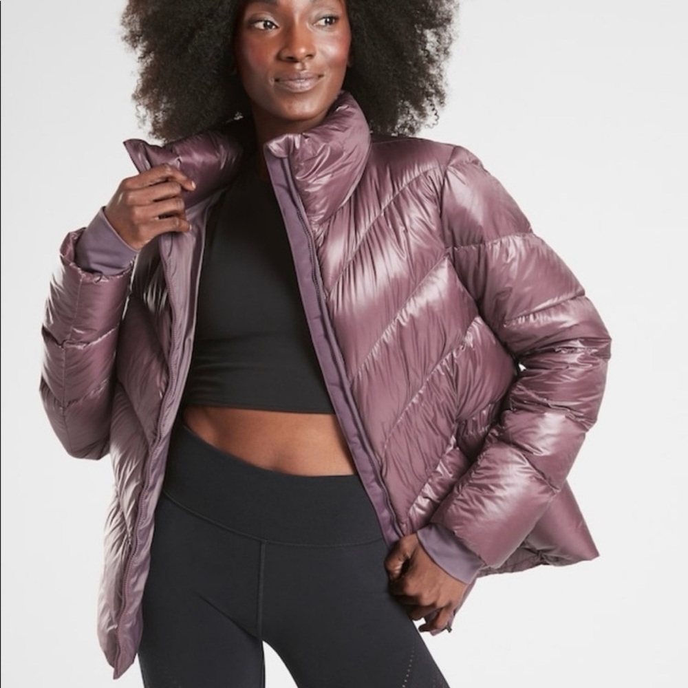 Athleta Goose Down Lilac Ski Jacket💜Packable Lightweight Like‎ New